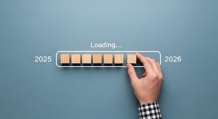 finger touching screen happy new year 2026