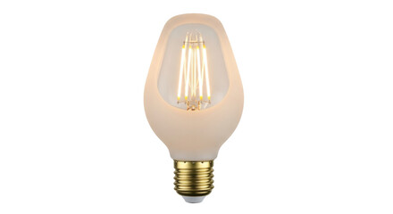 Isolated frosted LED bulb, filament lamp, innovative style, retro design, electric lighting