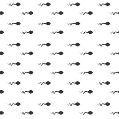 Seamless pattern with sperm. Fertilization, biology, reproductive health. Vector illustration.