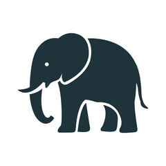 Elephant Silhouette Icon Vector Illustration