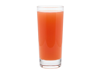Isolated glass of refreshing grapefruit juice, healthy drink for breakfast or diet meal