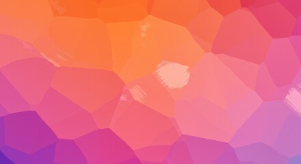 digital wallpaper featuring glossy, brush-like geometric forms in a range of orange, pink, and purple hues.
