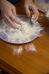 Cheesecakes in Rustic Kitchen Scene