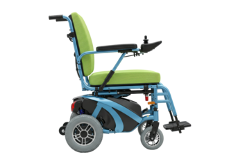 Isolated electric wheelchair accessibility aid device for disabled people mobility