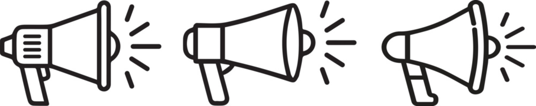 Megaphone Icons set