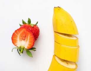 sliced strawberry and banana