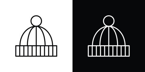 Winter hat icon vector illustration. editable stroke icon. © Creatives