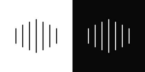 Waveform icon vector illustration. editable stroke icon.