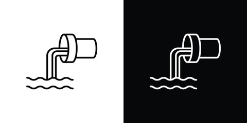 Wastewater icon vector illustration. editable stroke icon.
