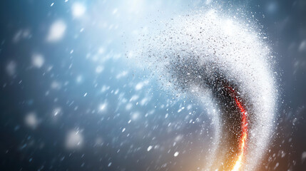 A mesmerizing blend of fire and ice creates a stunning visual effect, illustrating the beauty of contrasting elements in nature.