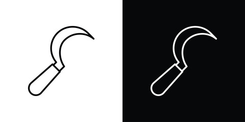 Sickle icon vector illustration. editable stroke icon.