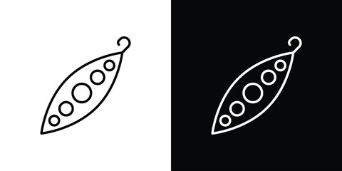 Peapod icon vector illustration. editable stroke icon.