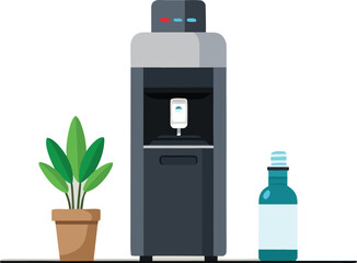 Sleek modern countertop water cooler illustration vector eps scalable icon for home and office