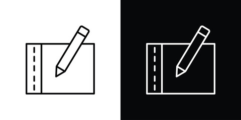 Graphic tablet icon vector illustration. editable stroke icon.