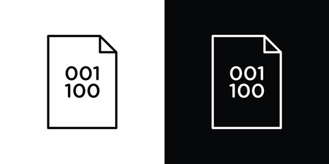 File Binary icon vector illustration. editable stroke icon.