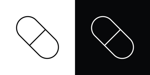 Capsules icon vector illustration. editable stroke icon.