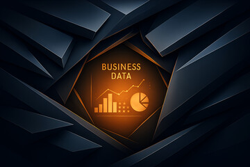 Business Data Analytics Abstract Orange Background