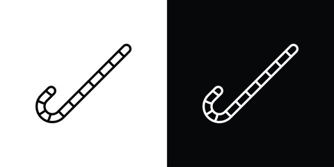 Candy Cane icon vector illustration. editable stroke icon.