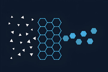 Abstract Geometric Hexagon and Triangle Pattern