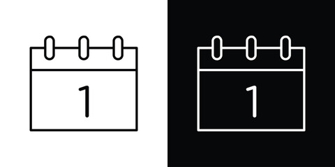 Calendar day icon vector illustration. editable stroke icon.