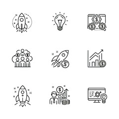 Startup Rocket Doodle Vector