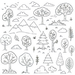 Eco Nature Doodle Vector