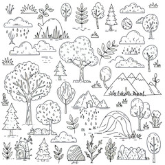 Eco Nature Doodle Vector