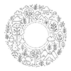 Eco Nature Doodle Vector