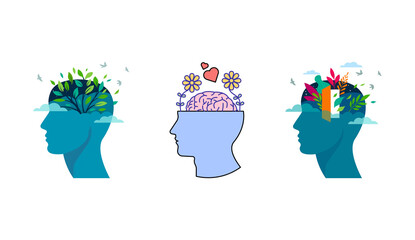 Innovative Mind Connection Isolated on Transparent Background Illustration Vector. Professional vector illustration of human silhouettes with floral and gear elements, symbolizing creativity ... © Skye 05