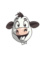 vector illustration adorable baby cow face
