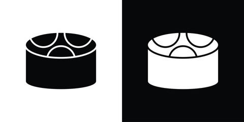 Drum steelpan icon glyph vector Illustration