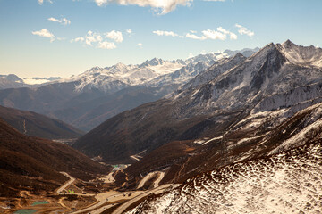 Snow mountains in the west of Sichuan province, Daerpu area, Xiaojin County, Ngawa Tibetan and Qiang Autonomous Prefecture, China
