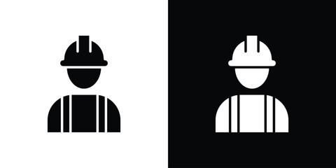 User helmet safety icon glyph vector Illustration