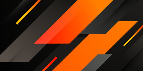 Abstract overlap arrow pattern on dark background design. Simple and trendy banner background concept. Eps10 vector