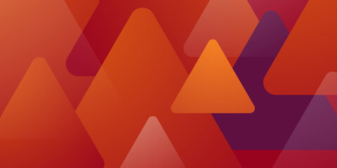 Abstract colorful triangle background with gradient orange color design. Simple pattern for banner, flyer, and etc. Eps10 vector