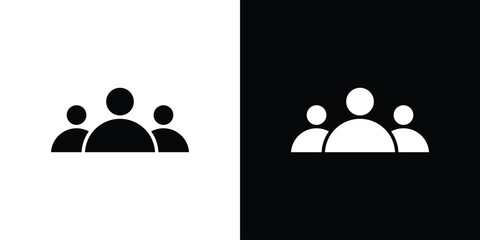 people icon glyph vector Illustration