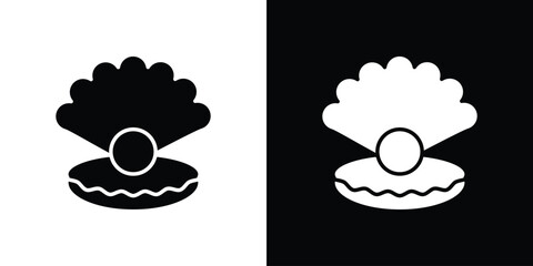 Pearl icon glyph vector Illustration