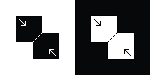 Merge icon glyph vector Illustration