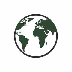 Fototapeta premium Earth globe icon isolated against white background for global concepts