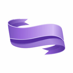 Elegant purple banner icon for graphic design and visual communication