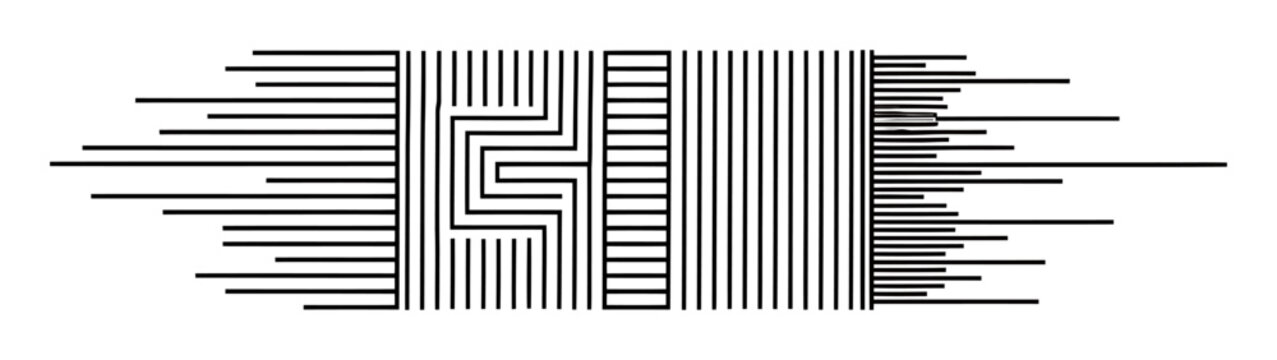 Abstract Hardware Address Bus Weave Vector Art - Minimalist Tech Pattern
