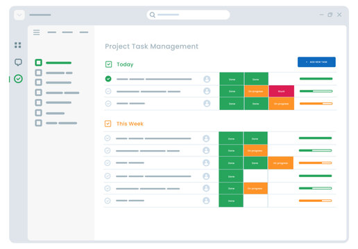 Task management dashboard project tasks organized by status and timeline software for team collaboration project management application