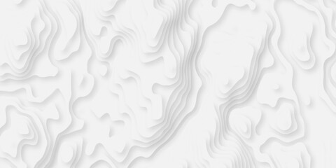 Abstract background vector Abstract wavy line 3d paper cut white background. Abstract pattern with lines. Abstract sea map geographic contour map and topographic contours map background. © armans