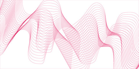 Abstract modern wave with thin, flowing lines with smooth gradient from coral pink to pink and white. gradient shades of green and aqua. smooth, curved, overlapping lines & sense of motion.
