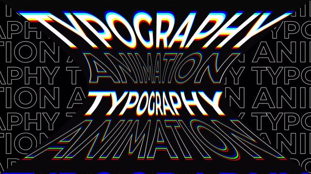 Dynamic Glitch Typography Animation with R G B Split Effect Modern Motion Graphics for Titles and