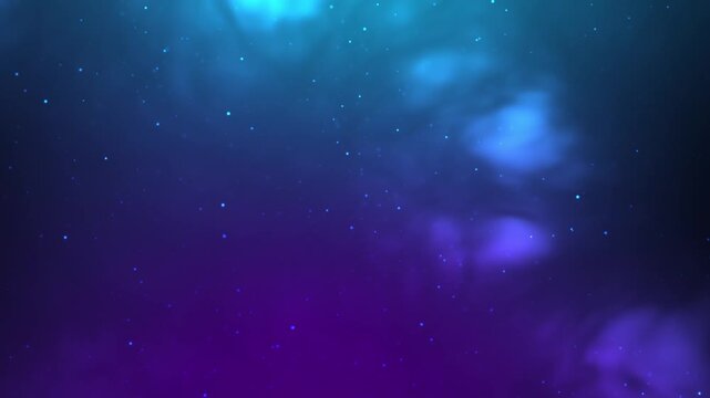 Ethereal Blue Purple Gradient Bokeh Particles Floating Abstract Background Motion Graphic