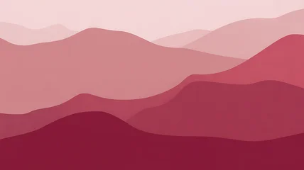 Keuken achterwand Bordeaux Pink abstract mountain landscape with soft layered hills   © Zargham