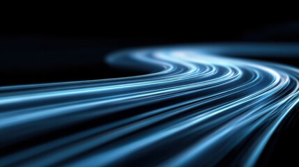 Abstract light trails create a futuristic, dynamic atmosphere, perfect for tech and innovation themes.