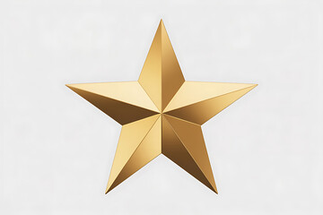 Obraz premium Golden star shines brightly against a clean background, representing achievement and aspiration.