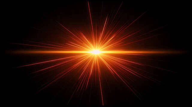 Orange Light Burst Abstract Background Realistic